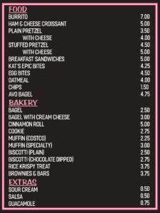 perkup food menu 2022
