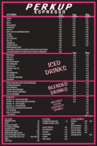 perkup drink menu 2022